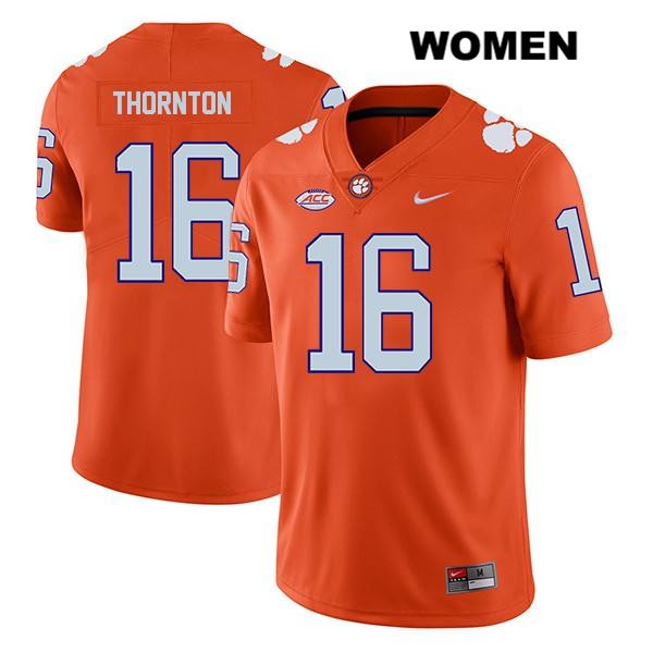Women's Clemson Tigers #16 Ray Thornton III Stitched Orange Legend Authentic Nike NCAA College Football Jersey AFC0246FV
